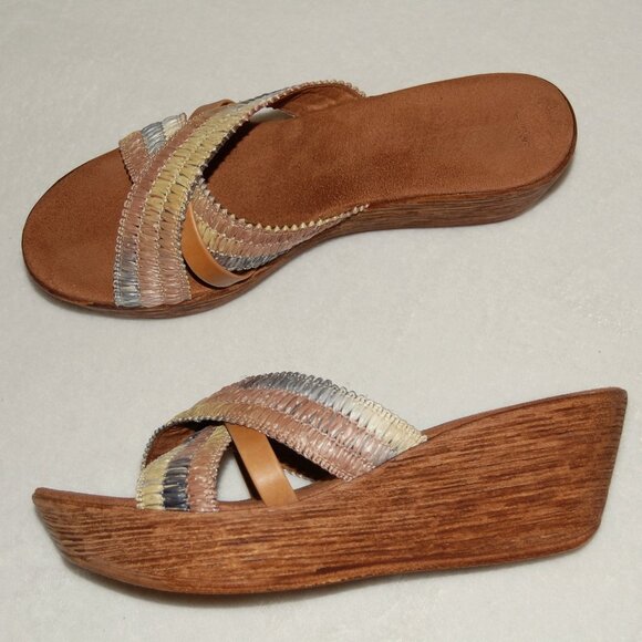 Italian Shoemakers Shoes - Italian Shoemakers, Wildflower Platform Wedge Slide Sandals Women EU 40 (US 9)